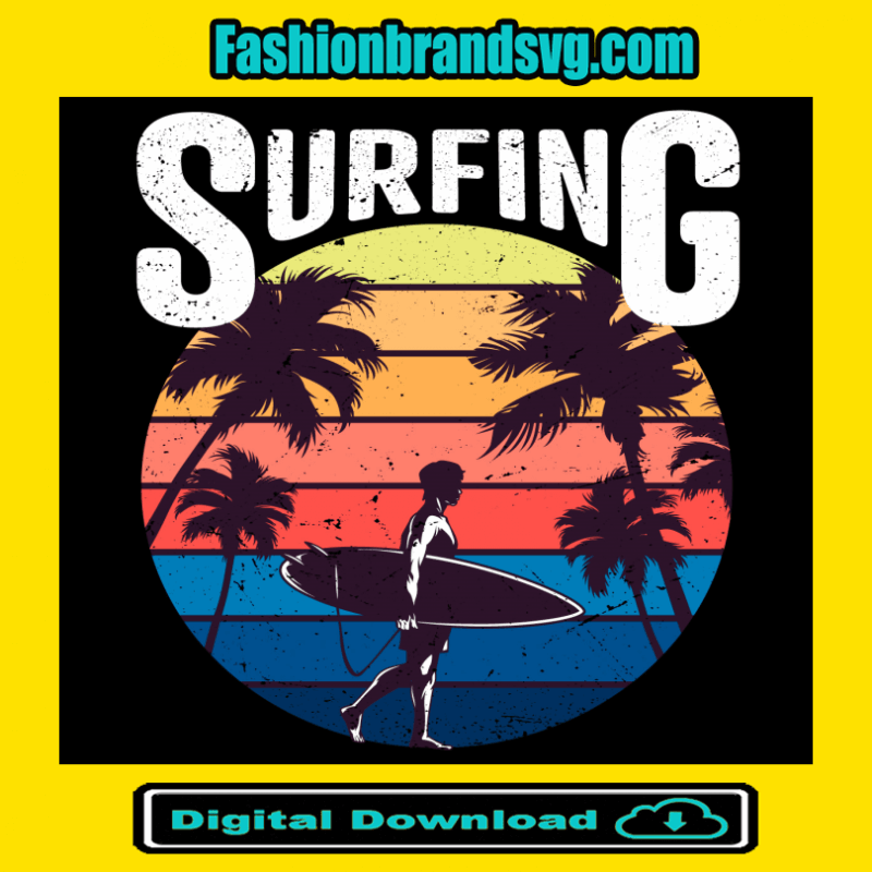 Surfing Vintage Svg