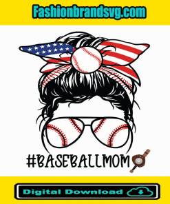 Messy Bun Baseball Mom