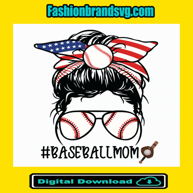 Messy Bun Baseball Mom