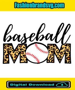 Baseball Leopard Mom Svg