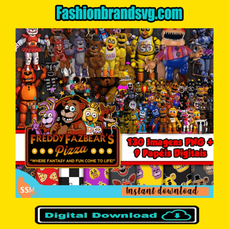 Fnaf Characters Papers Png