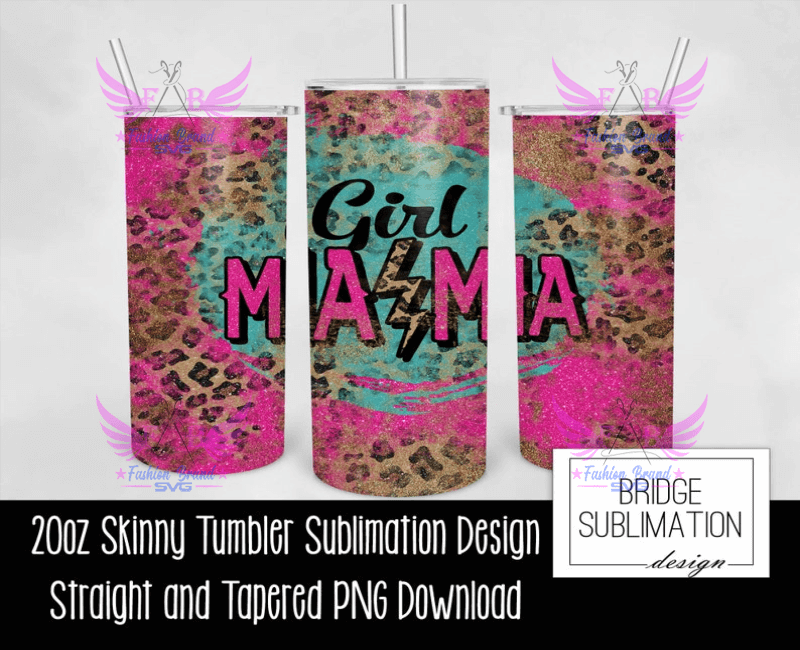 Mama Tumbler Bundle Png, Leopard Mama Tumblers, Mothers Day Svg