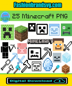 25 Minecraft Bundle Png