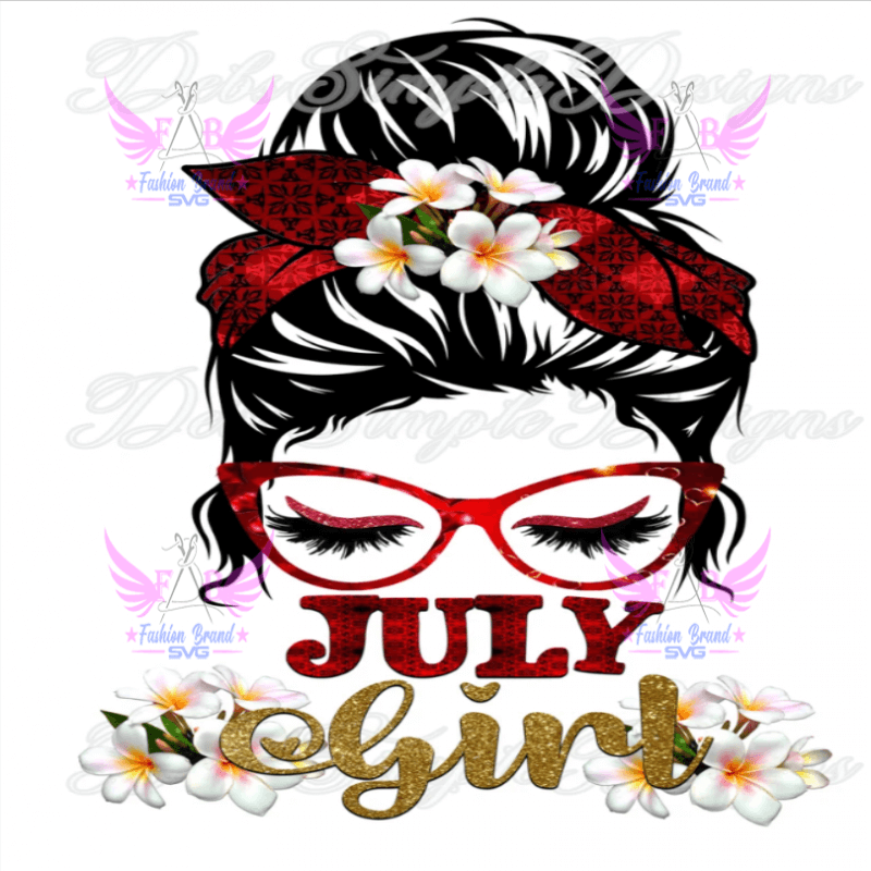 July Birthday Girl Svg