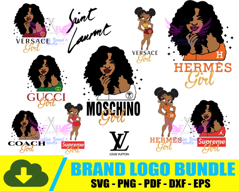 Black Girl Fashion Logos Bundle