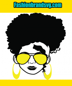 Yellow African Woman Svg
