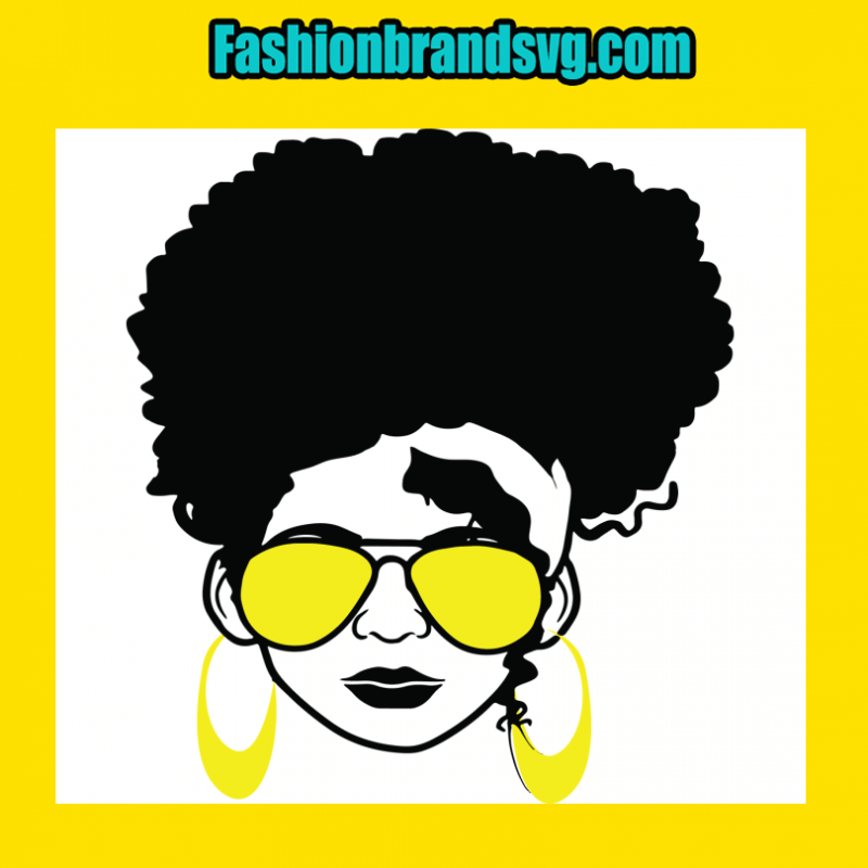 Yellow African Woman Svg
