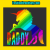 Daddy With Rainbow Unicorn Svg