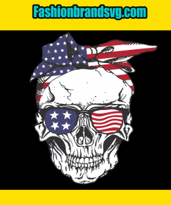 Patriotic Skull American Flag