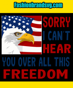 Sorry I Cant Hear You American Flag
