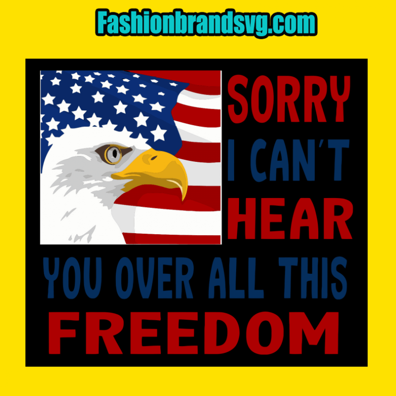Sorry I Cant Hear You American Flag