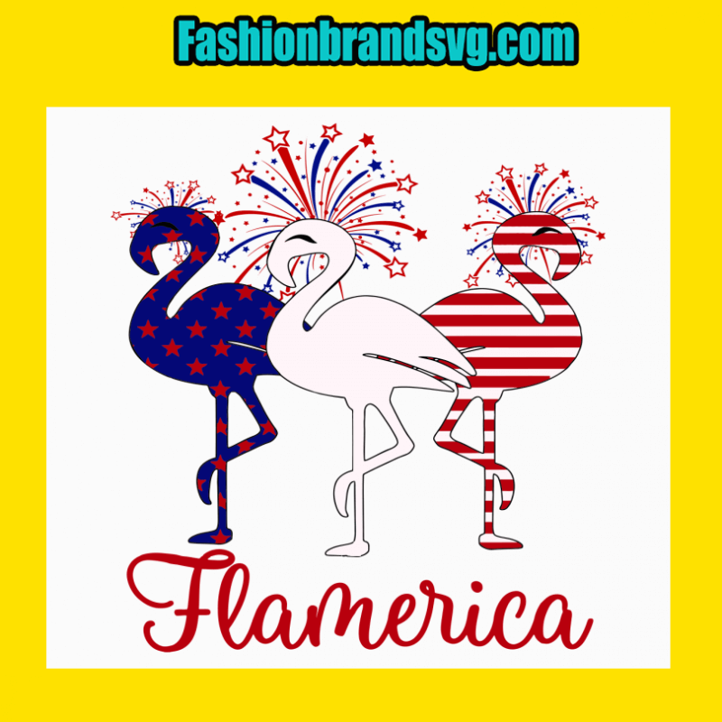 Flamingo American Flag