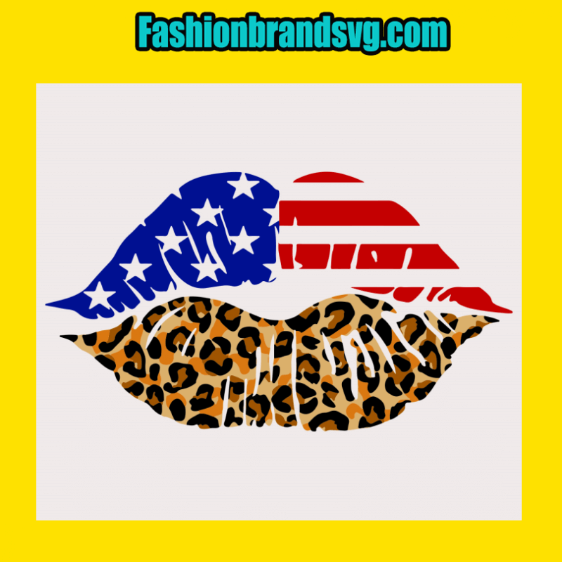 Lips American Flag Leopard