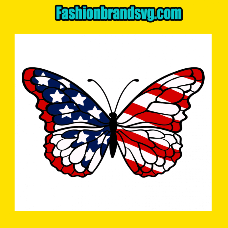 Butterfly American Flag