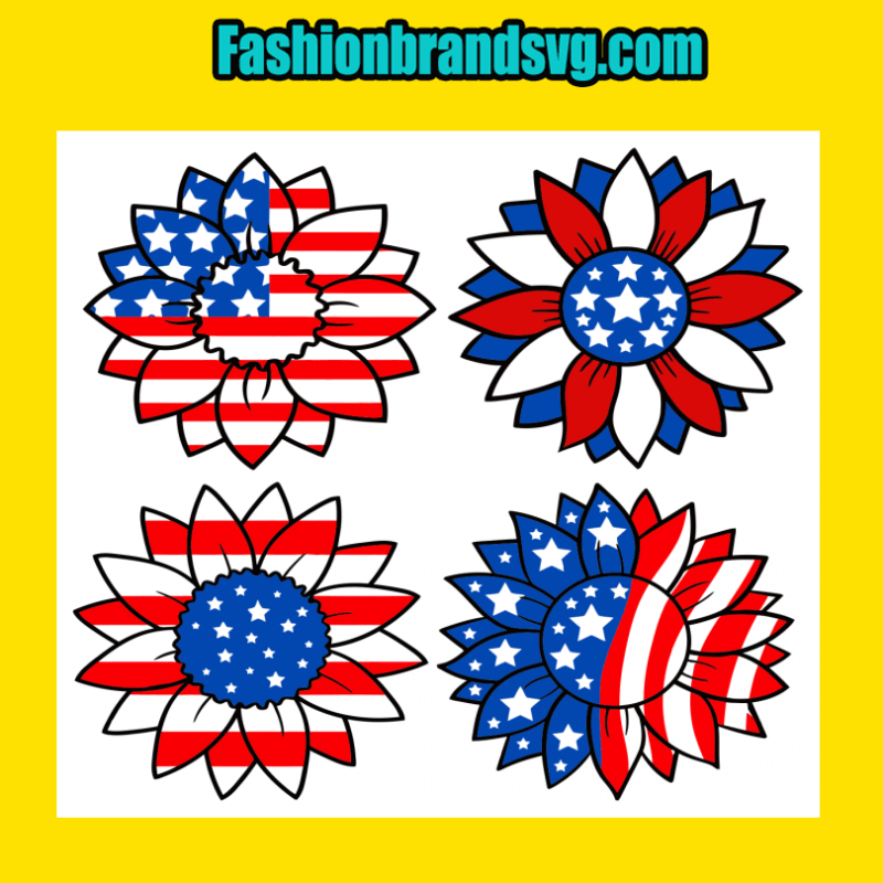 Happy 4th Of July Sunflower Bundle