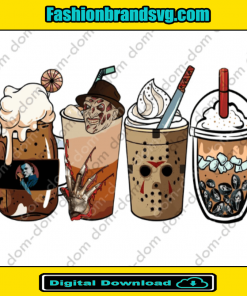 Chibi Horror Characters Coffee