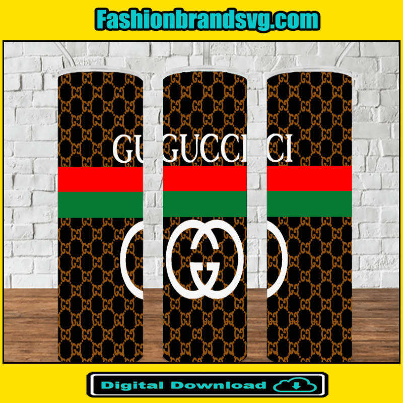 Brown Gucci Logo Tumbler