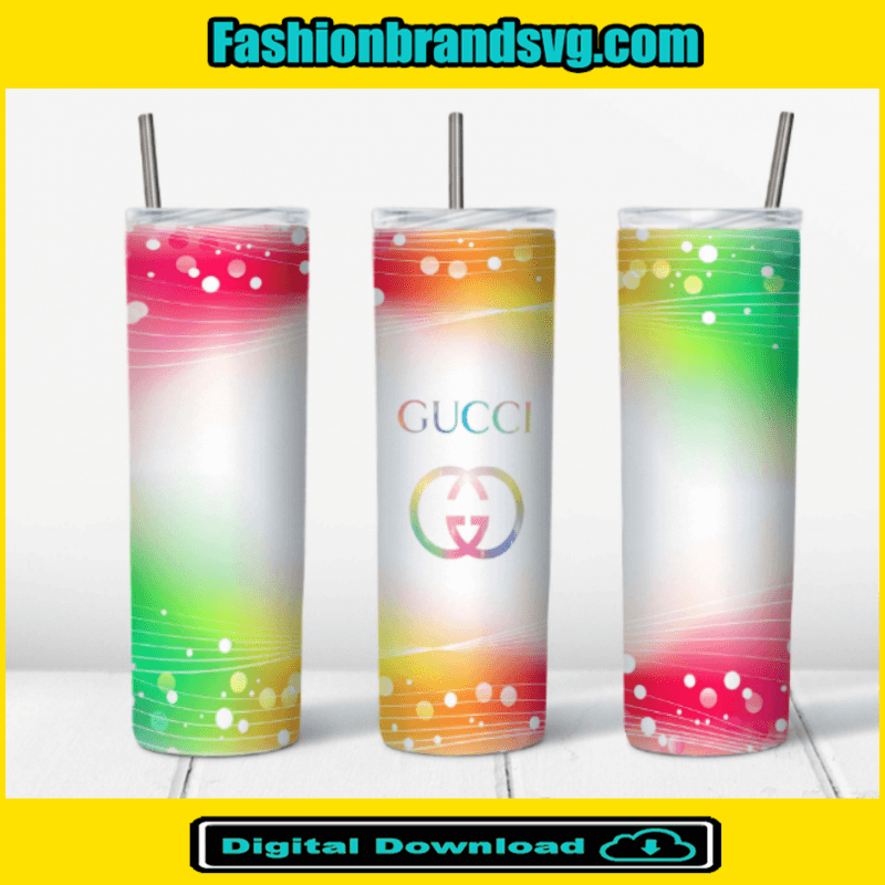 Colorful Gucci Logo Tumbler