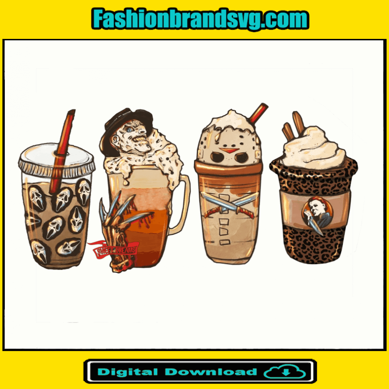 Scary Killer Coffee Cup Png