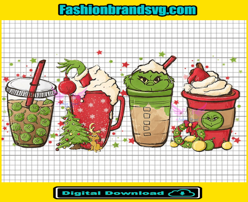 Christmas Grinch Coffee Png