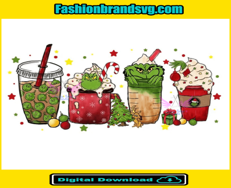 Grinch Coffee Latte Png