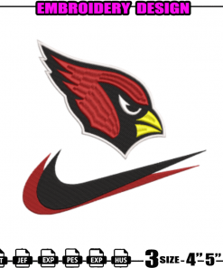 Arizona Cardinals Nike Swoosh Logo NFL Team Ebroidery Design Download