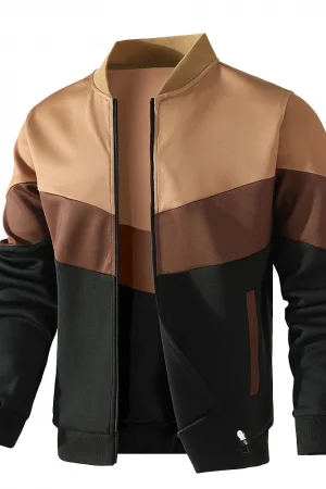 Men's Jackets 25 New Spring Business Leisure Trendy Color Windproof Bomber Overshirt Zip-Up Streetwear Popular Clothes US Size